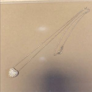 925 Silver Heart-shaped necklace with CZ